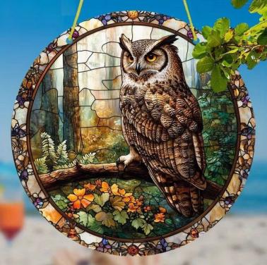 Raamhanger uil ( extra kleurrijk )