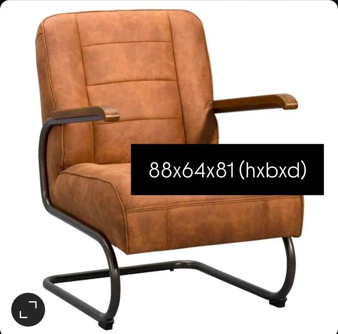 Relaxstoel fauteuil cognac kleur