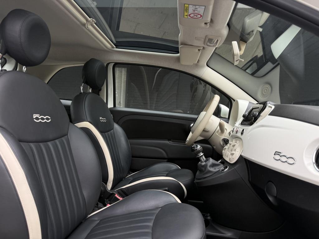 Fiat 500 1.2 lounge - lederen bekleding -