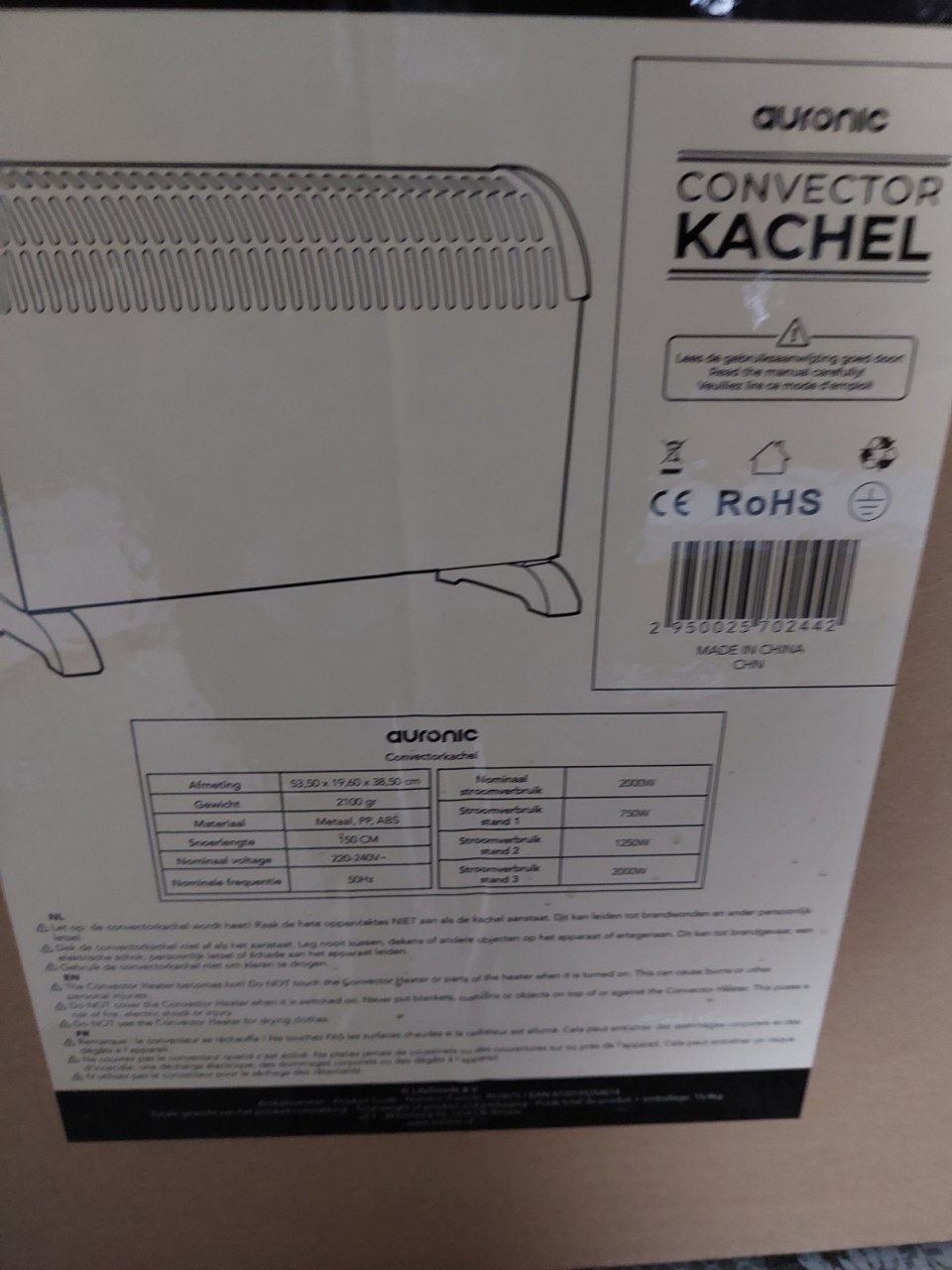 Convector kacheltje
