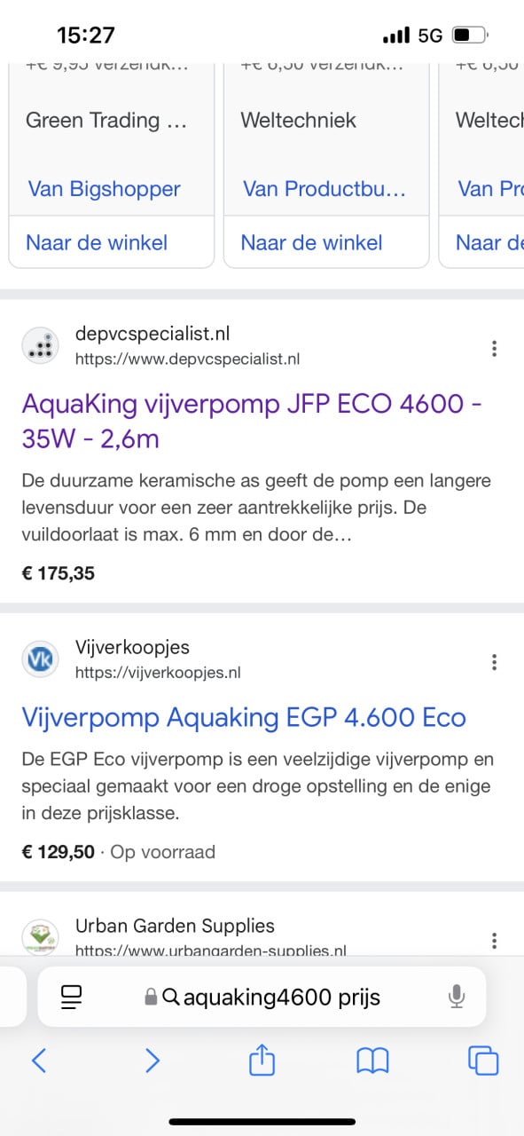 Te koop aquaking egp eco 4600 lpu zonder type plaatje