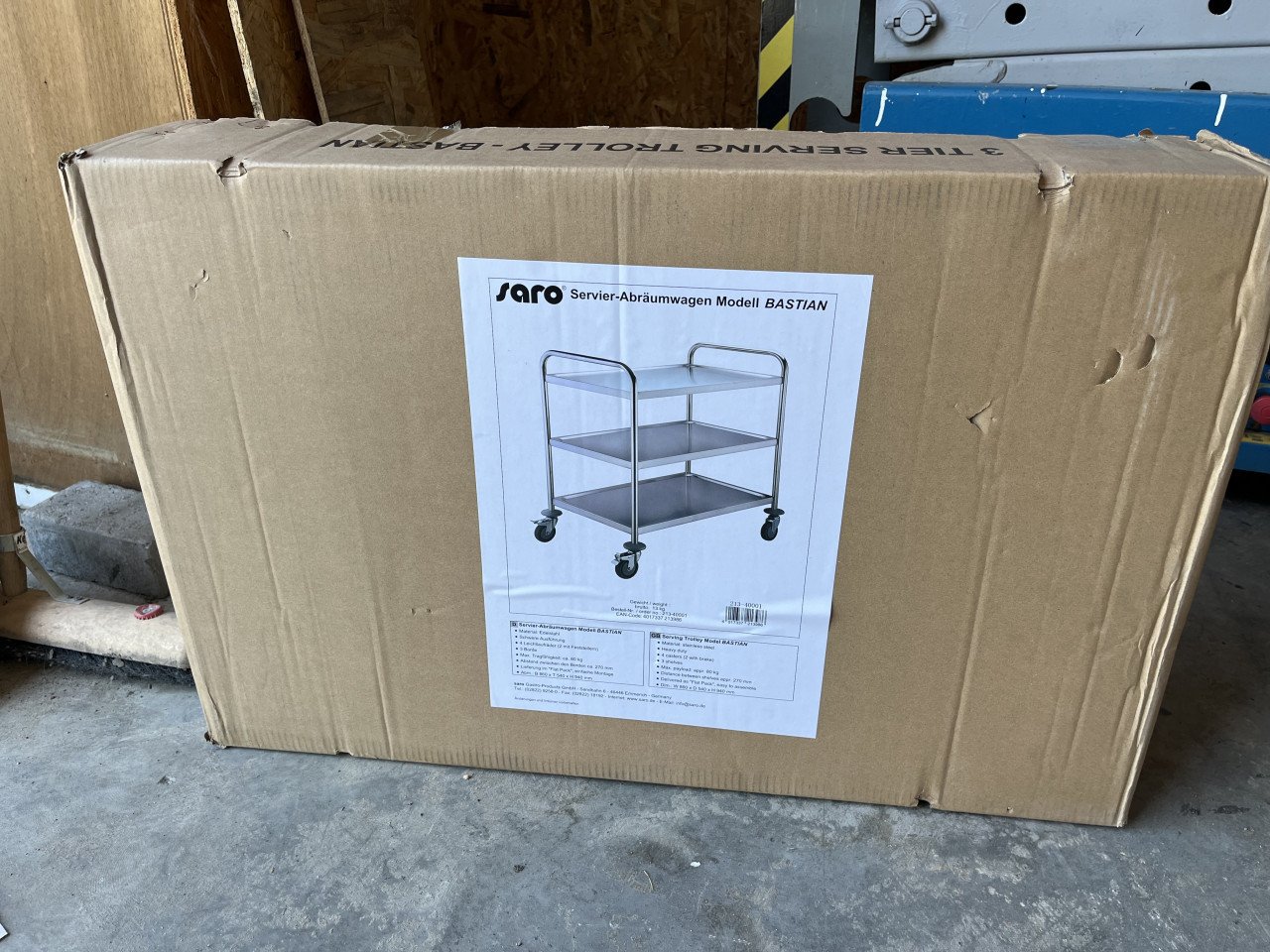Te koop of te huur: SARO serveerwagen trollymodel 3-laags heavy-duty 80kg