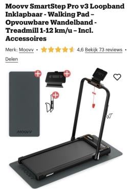 Moovv loopband 2 weken gebruikt