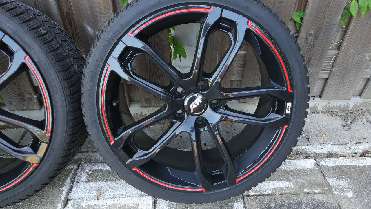 19 Inch Black ABT AUDI Winter Velgenset Hankook Evo-3