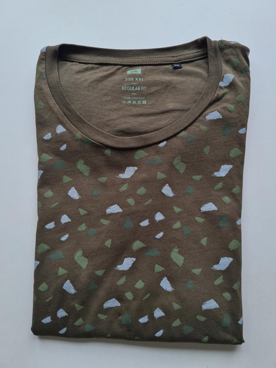 WE Fashion kaki groen T-shirt  Maat XXL