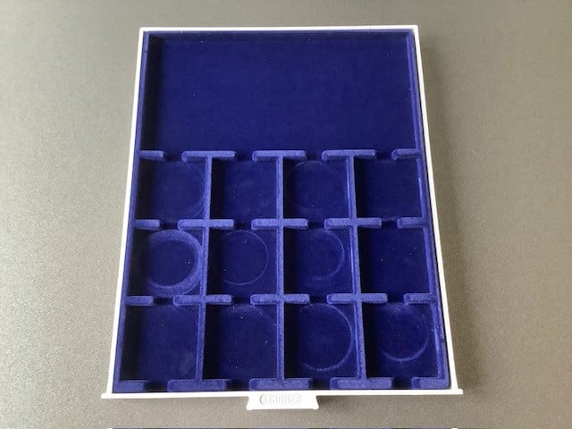 Lindner cassettes , diverse vakindelingen , gebruikt , 7 stuks.