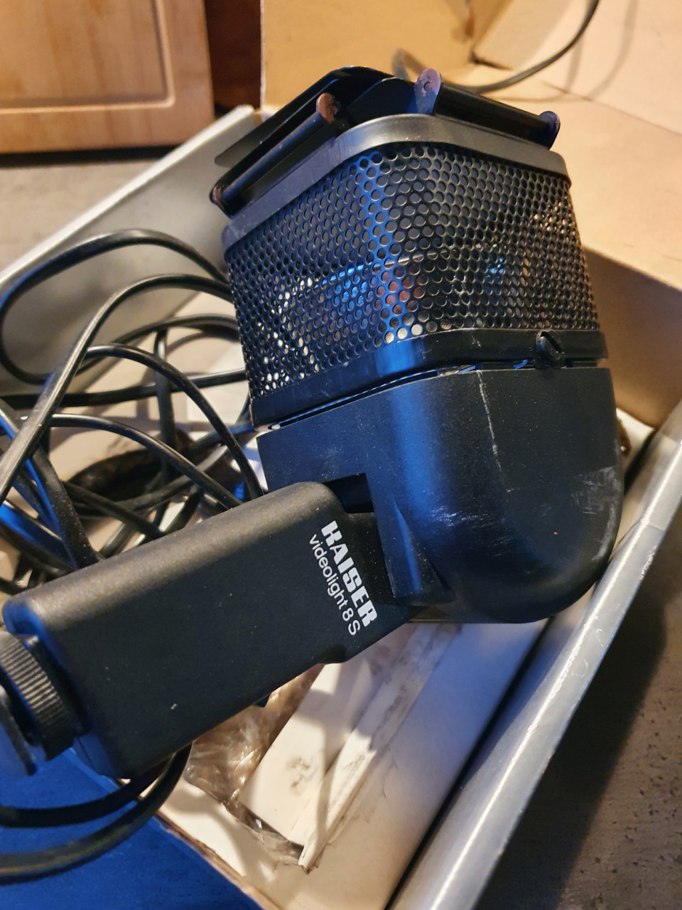 Leuke Vintage Retro Kaiser Video Lamp 8S Compact 300 Watt, originele doos.
