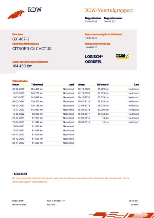 Citroen C4 Cactus 1.2 puretech business plus (nieuwe distributieriem)