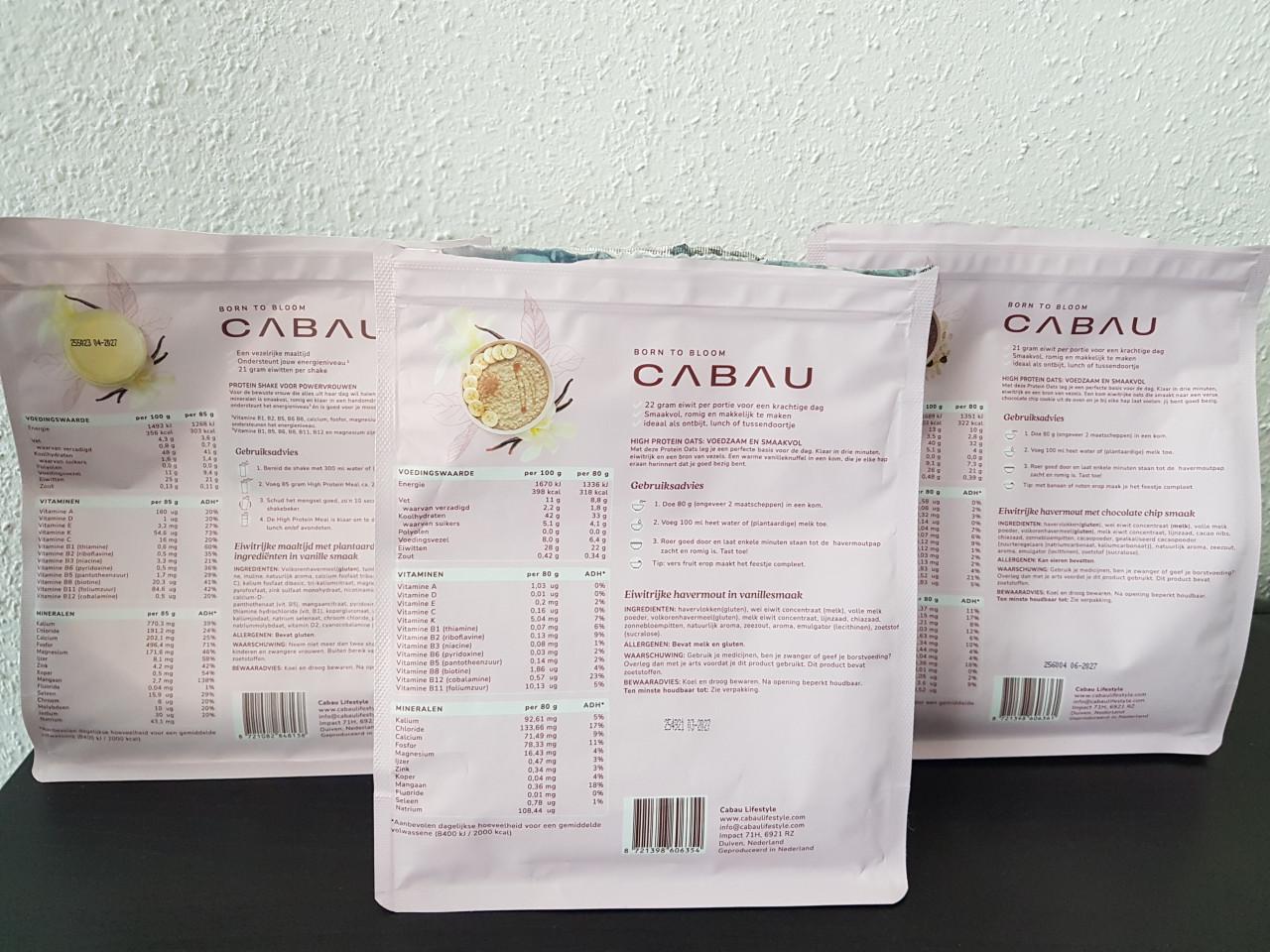 3 x open product Cabau High Protein Meal en Oats