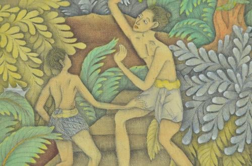 Schilderij Ketut Tungeh 'Bali Life'