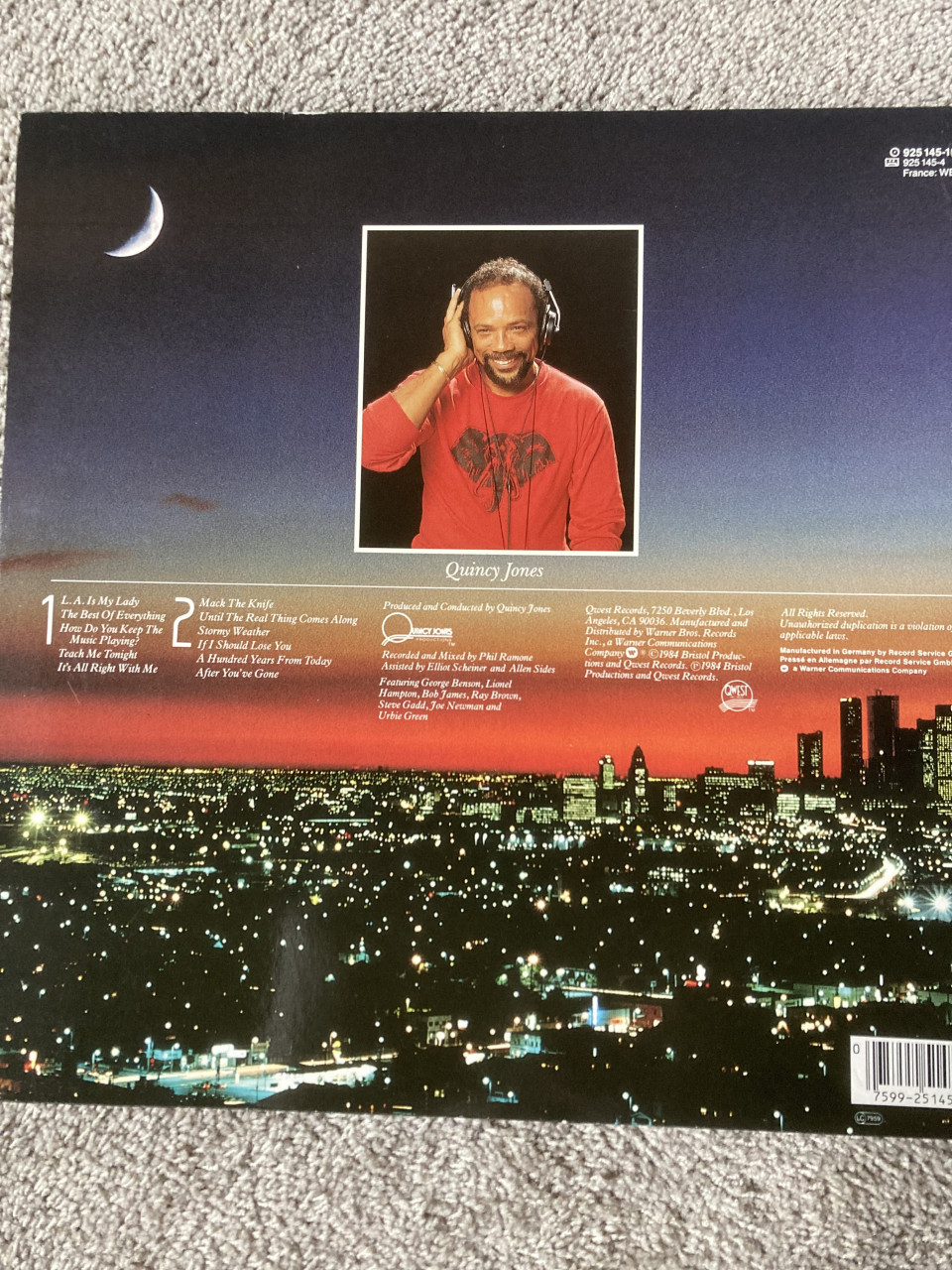 Vinyl LP Frank Williams L.A. is my Lady met Quincy Jones
