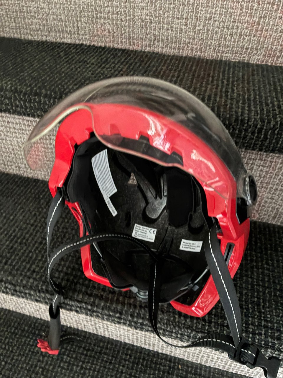 Helm scooter blauw kenteken
