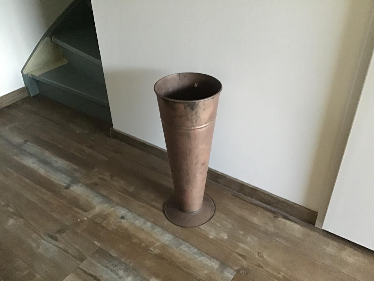 Plantenbak, koperkleurig metaal