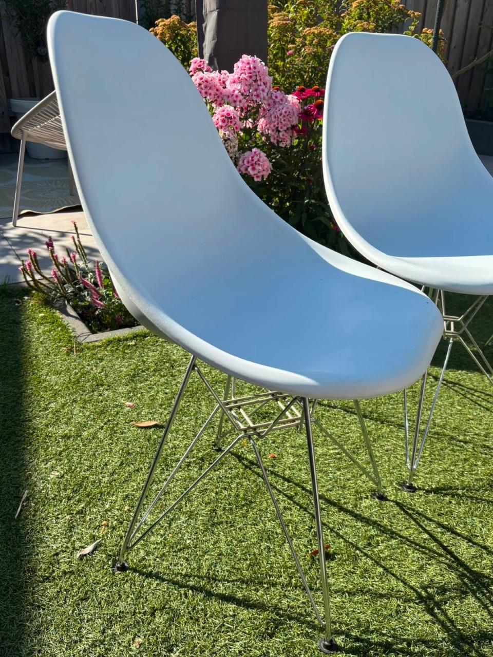 4 witte eetkamer stoelen
