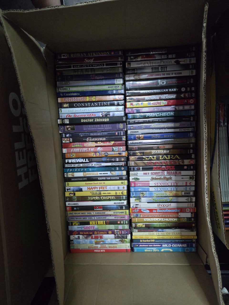 Ong 80 DVD's Allerlei genre's. Originele en kopies