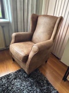 Relax zit stoel, suede bruin