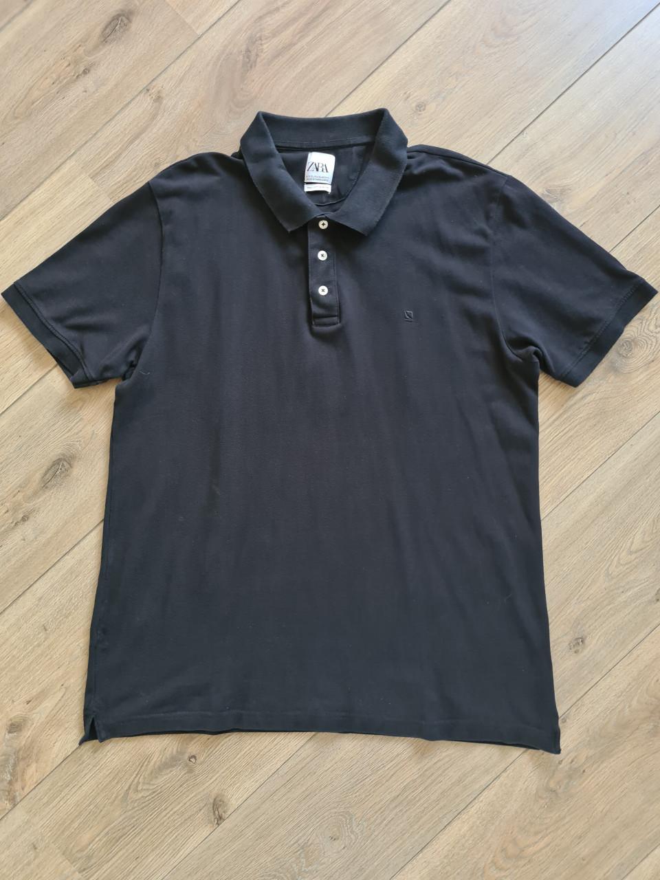 Zara mooie zwarte poloshirt Maat XL