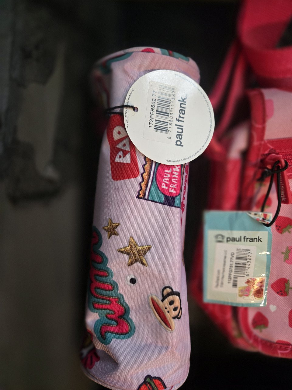 Paul frank aapje kinder schoudertasje en etui.  Beide Nieuw