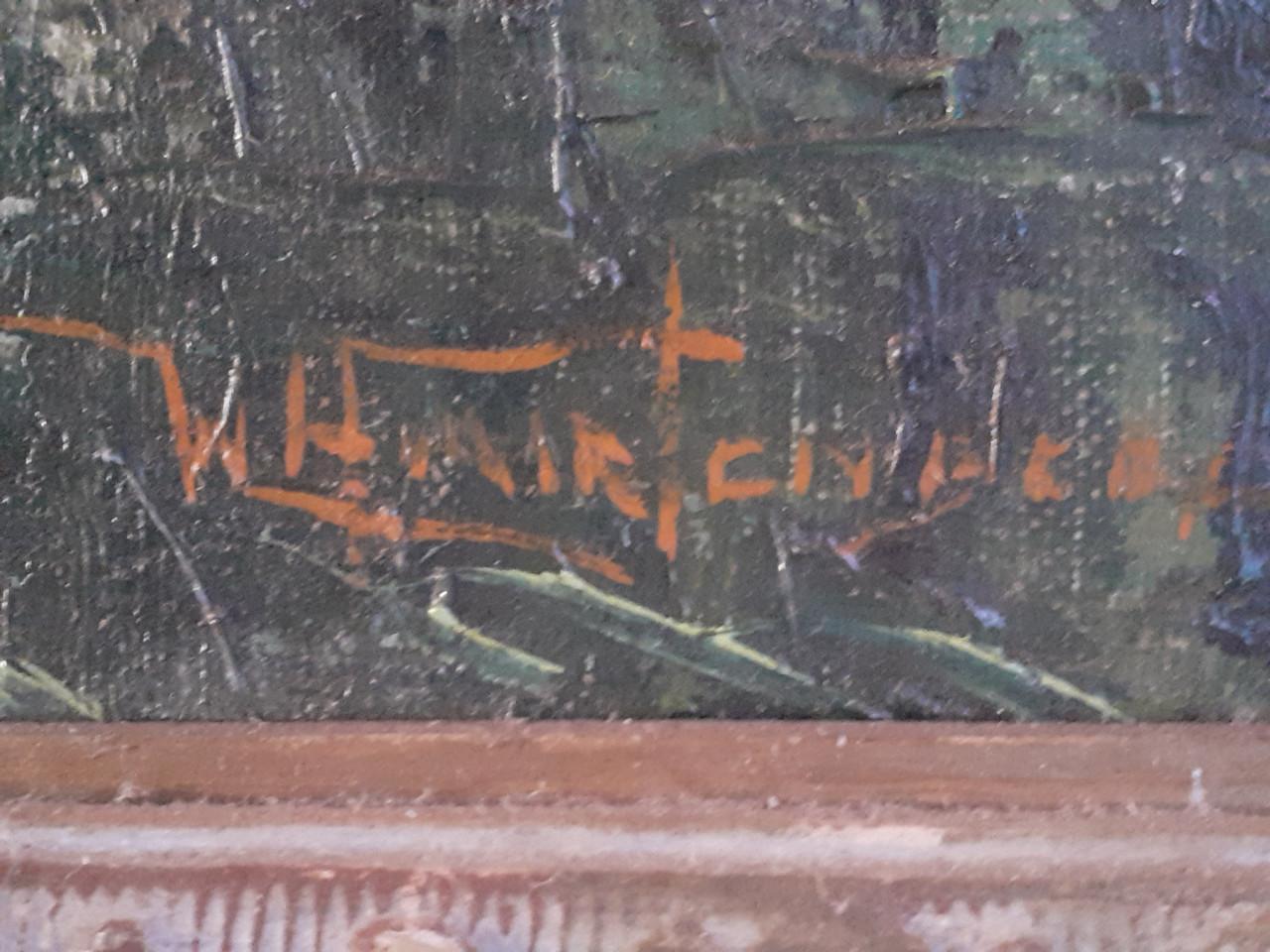 LANDSCHAP Schilderij groot XXL klassiek met boot  &   XL