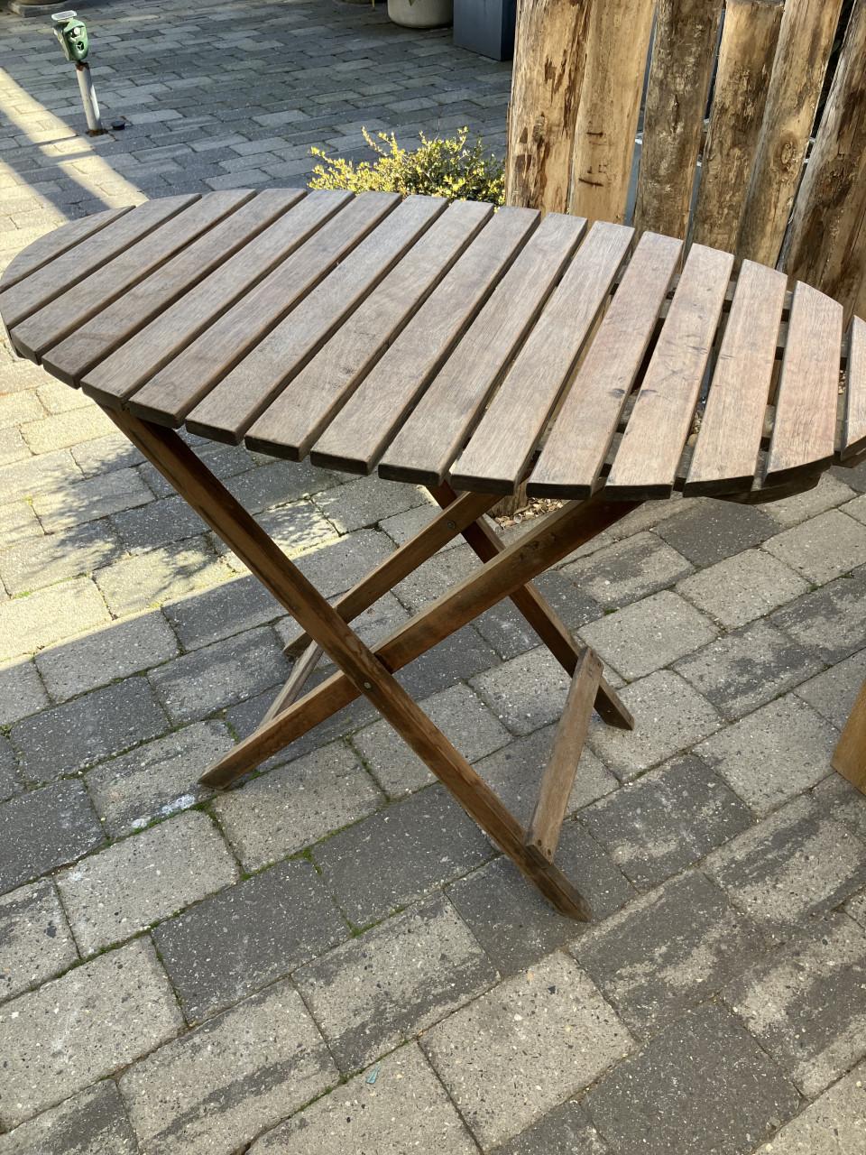 Teak houten ovale buiten tafel