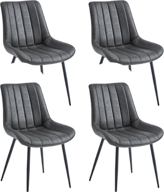 4 eetkamerstoelen ...antraciet