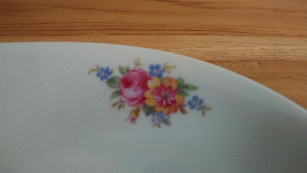 Vintage Bavaria schaal met bloemendessin ca. 34 x 20,5 cm