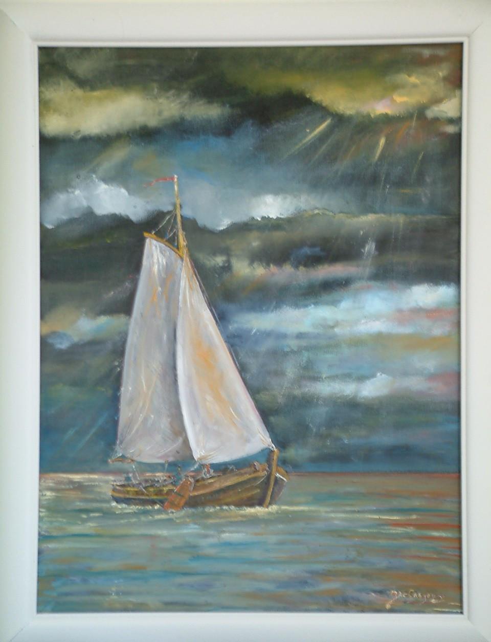 Oude visserij bij nacht   4 verschillende  dus geen 4 advertentie,s