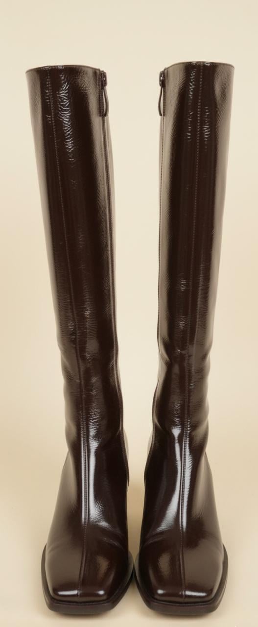 Bruine laklaarzen maat 36