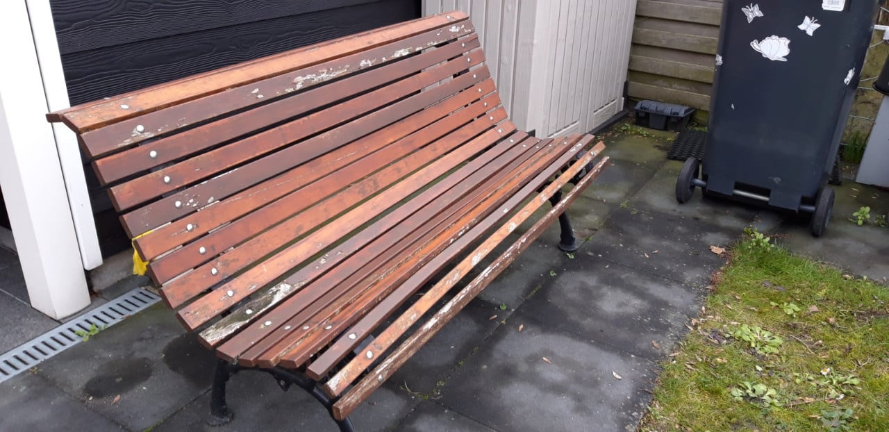 Gietijzeren latten tuinbank