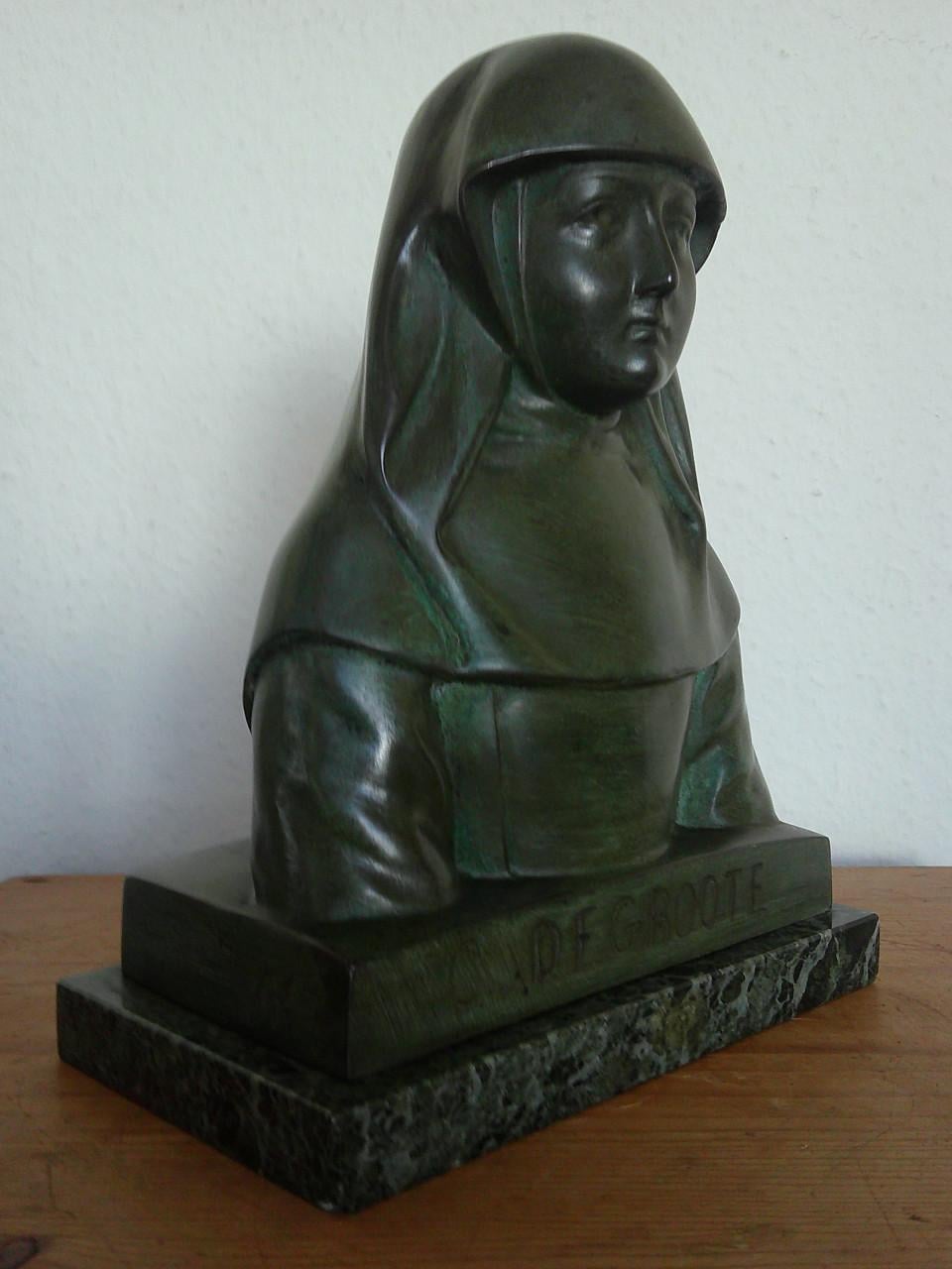 GEWELDIG MOOI GESIGNEERD BRONZEN ART DECO BEELDJE.