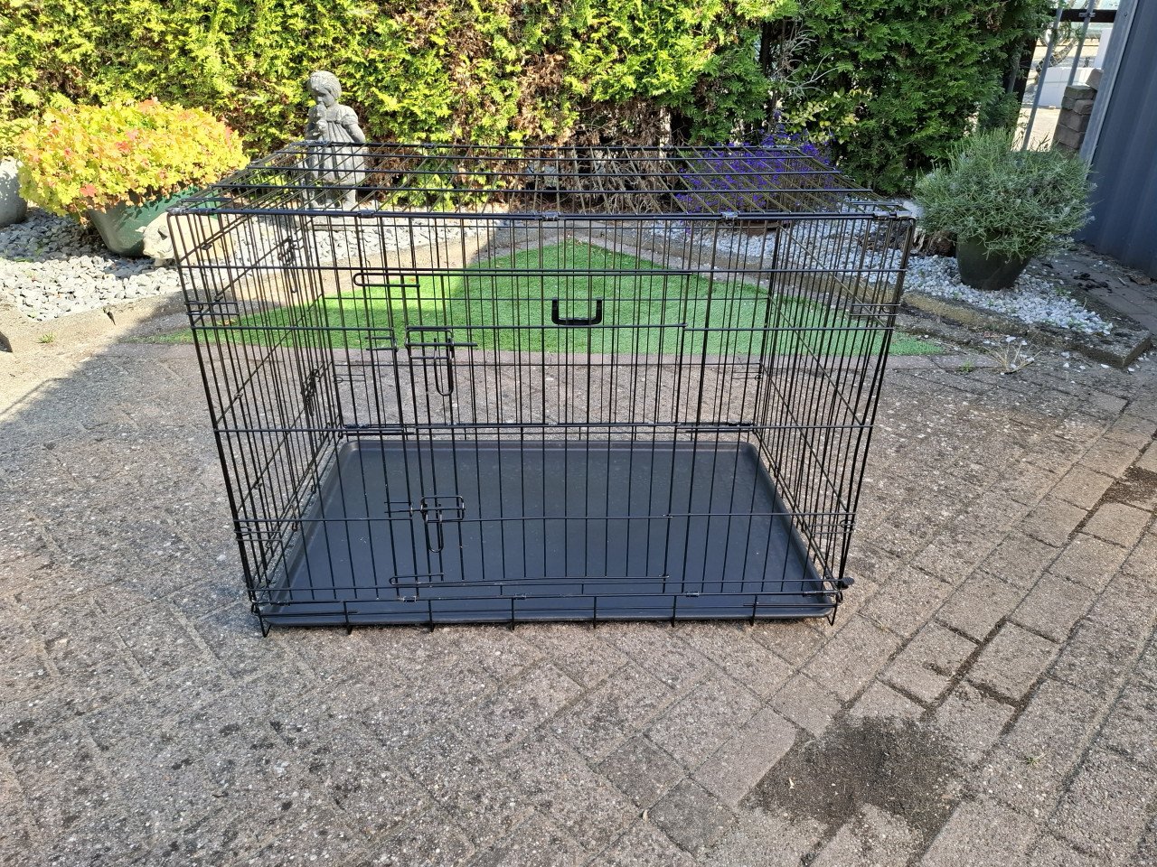 Grote zwarte bench
