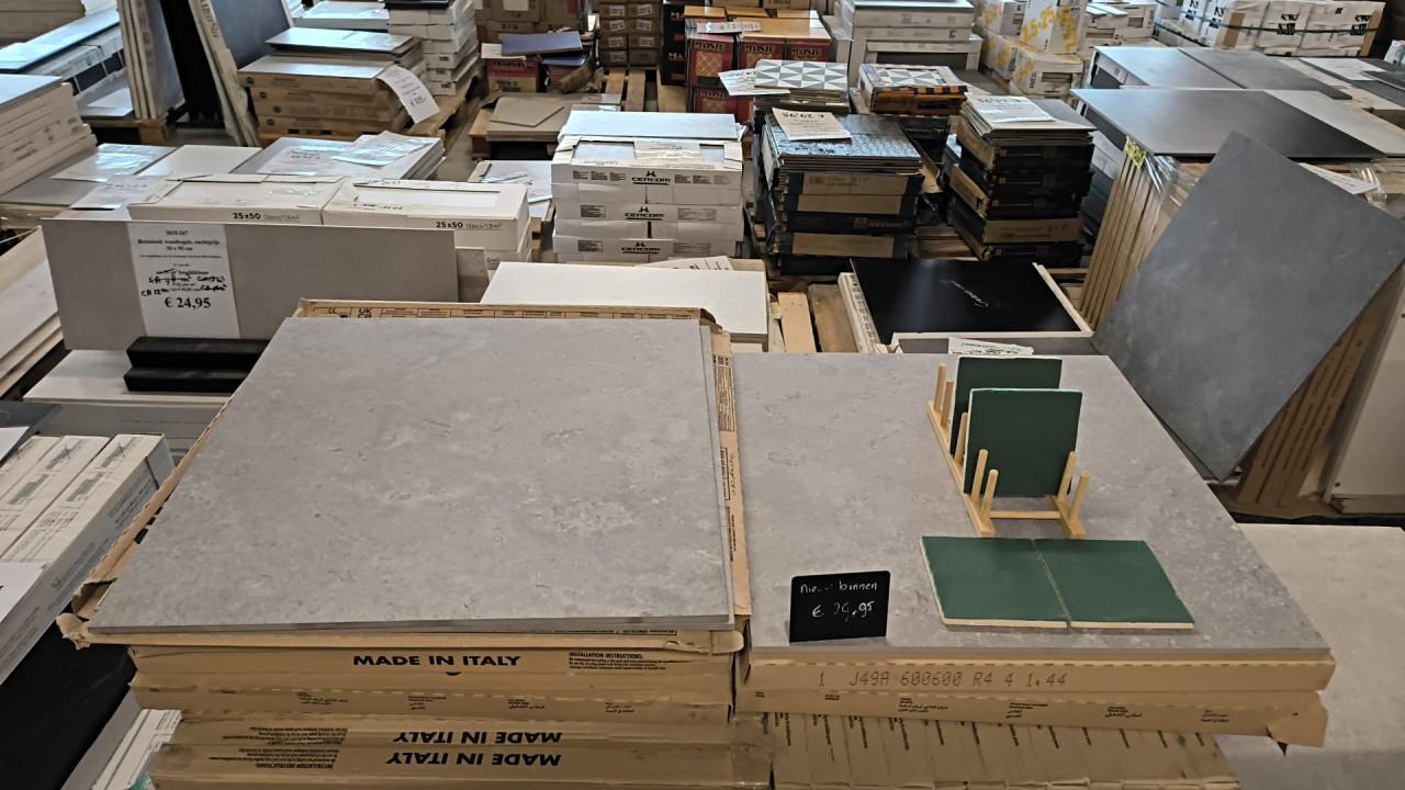 3030-442 ca 100 m² Natuursteenlook tegels, 60x60 cm, taupe, per m²: