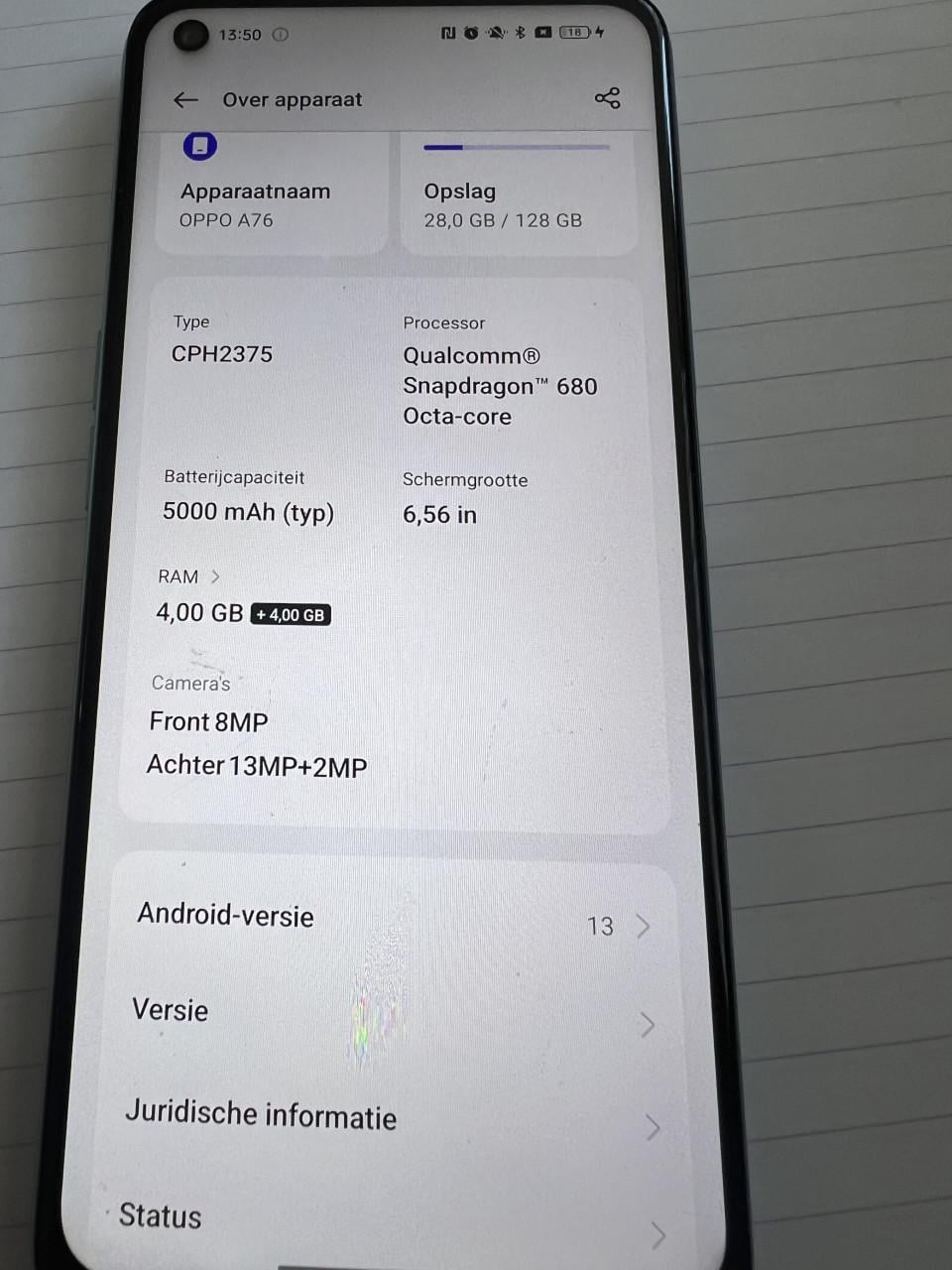Oppo a76