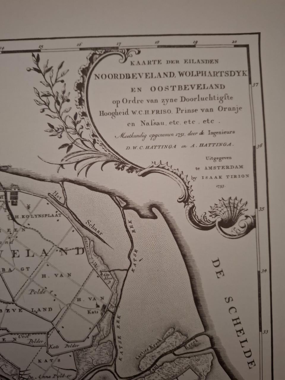 Oude kaart Noord-Beveland