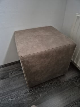 Poef zitblok taupe