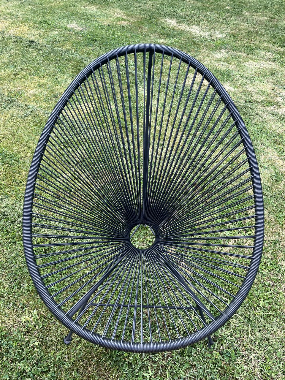 Ronde zwarte tuinstoel
