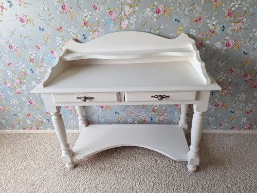 Witte kaptafel/bureau/brede sidetable