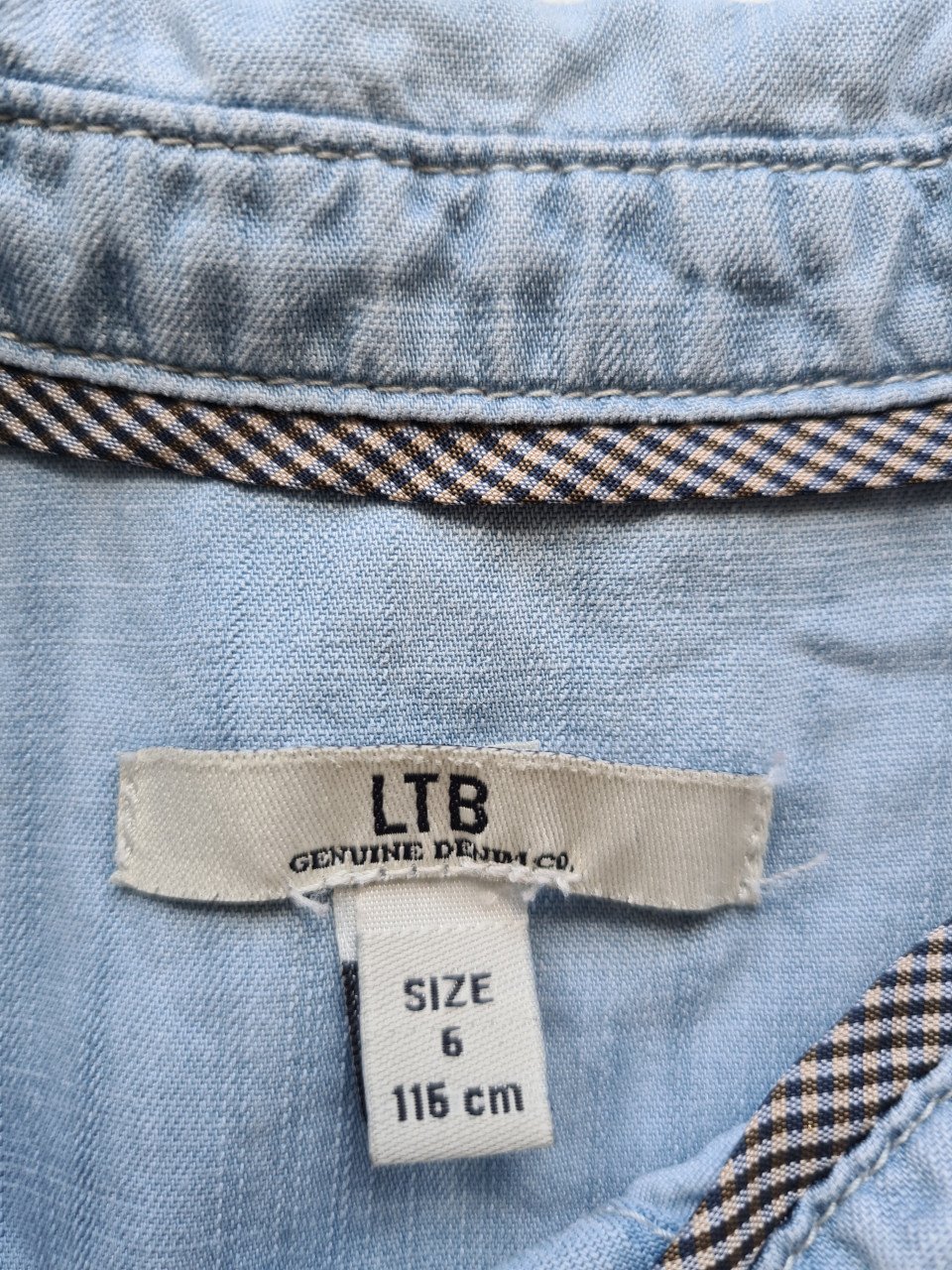 LTB lichtblauwe spijkerstof jumpsuit Maat 116