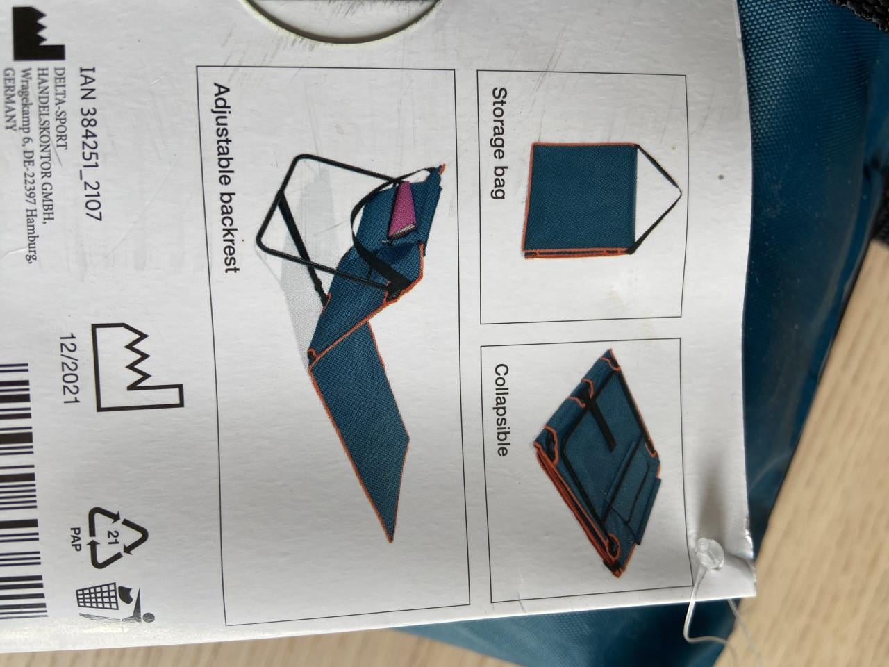 NIEUW strandmat / campingmatje met rugleuning