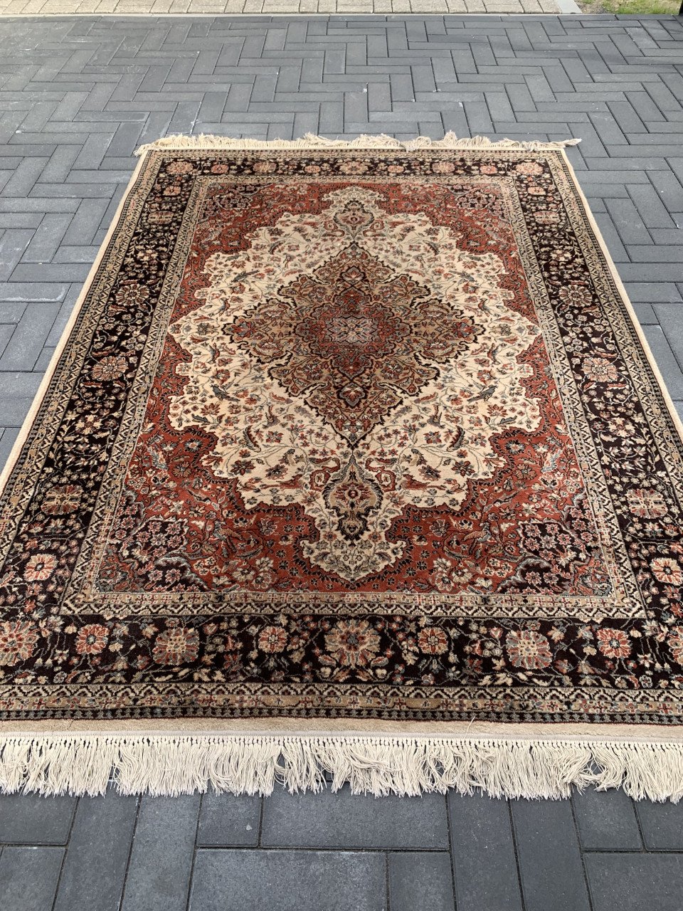 🤎Super Leuk Sfeervol Vintage Vloerkleed🤎Zuiver Scheerwol ✨