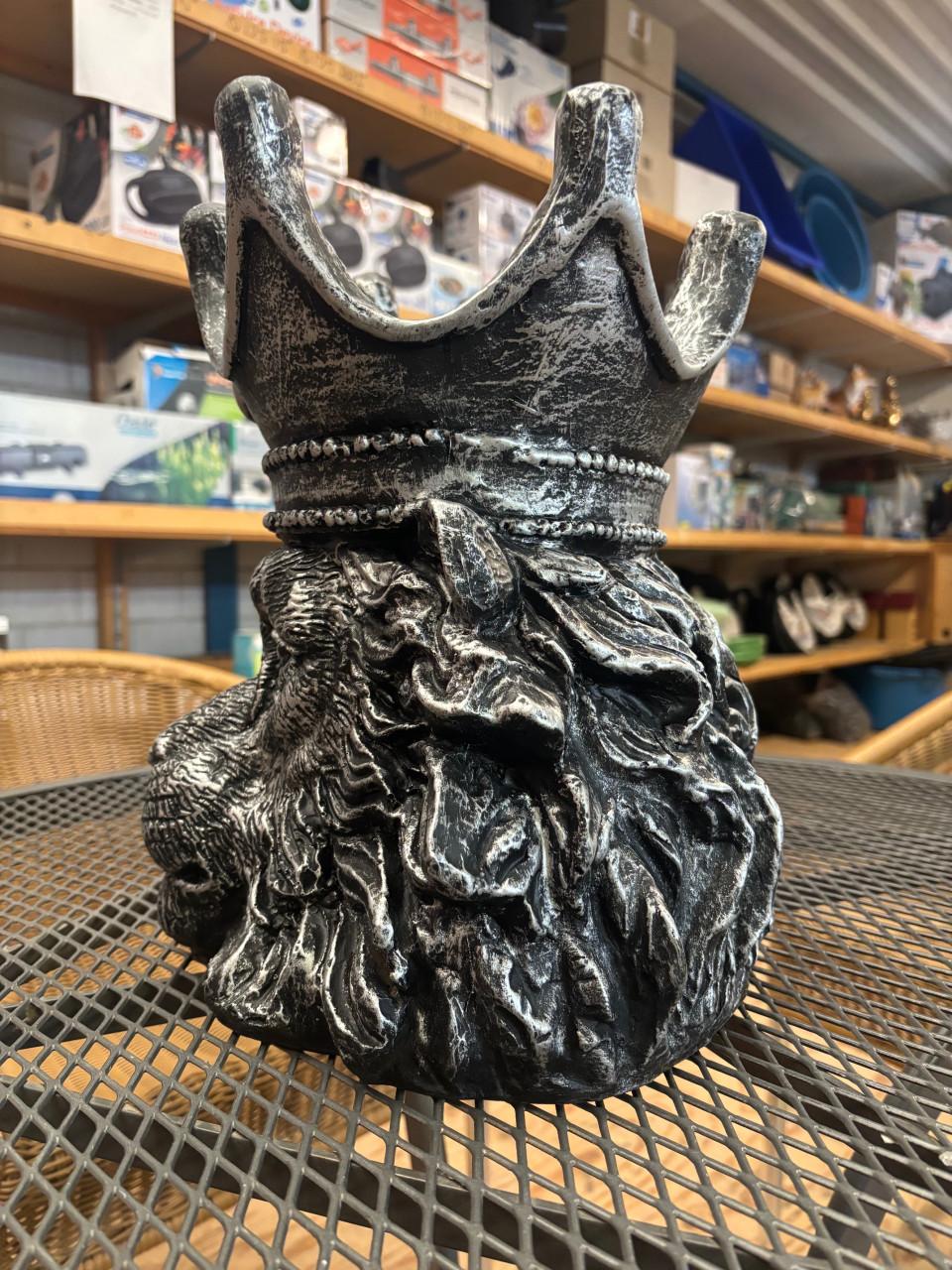 Leeuwenkop  Zilver - 32cm - Bloempot