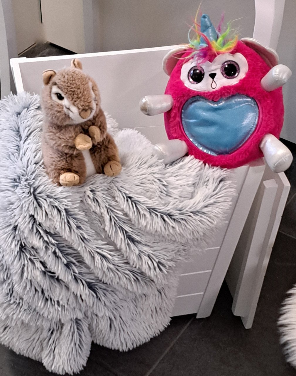 Mooie witte houten opbergbox