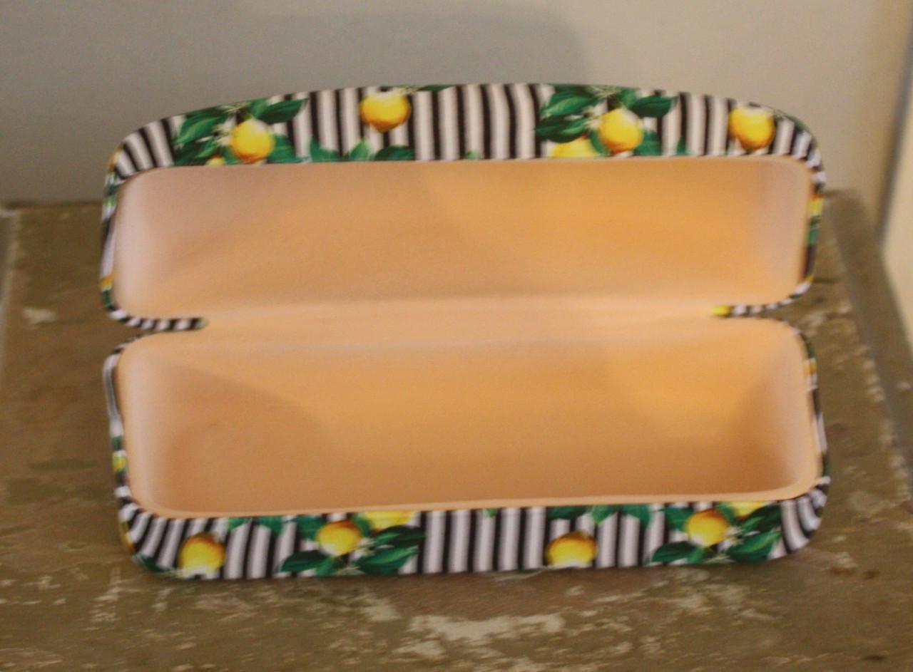 Brillen koker met citroenprint