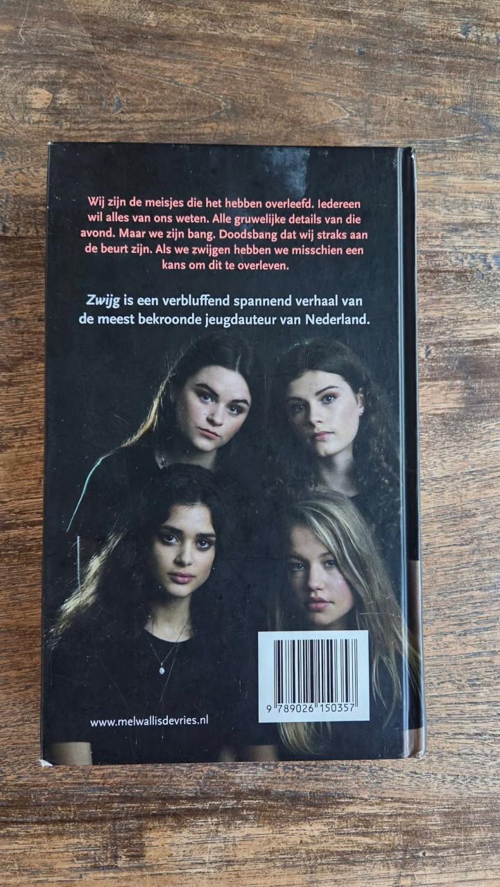 Jeugdthriller ' Zwijg' van Mel Wallis de Vries.
