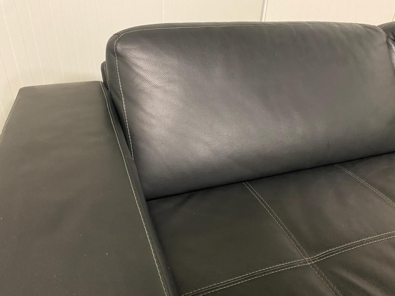 Piet Klerkx Zwarte Echt Leren Hoekbank – Comfortabele Zit – Ruime Hoek – Gr