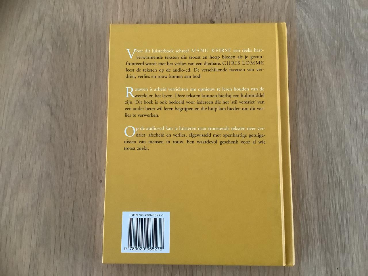 Stil Verdriet - een boek met audio CD - gesigneerd door Manu Keirse