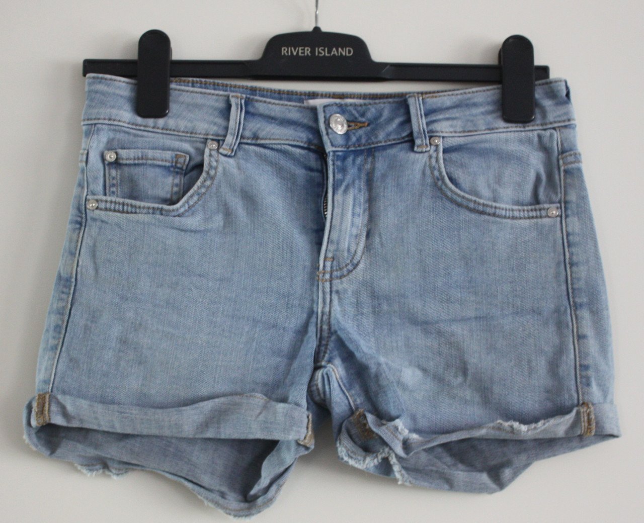 Korte blauwe broek  maat 34