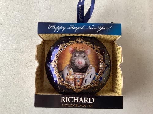Verzamelblikje. Richard Ceylon Black Tea.   Happy Royal New Year.