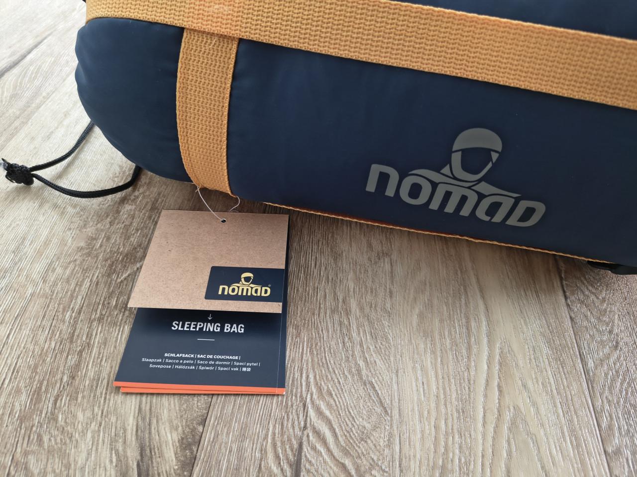 Prachtige lichtgewicht slaapzak Nomad met compressie hoes.