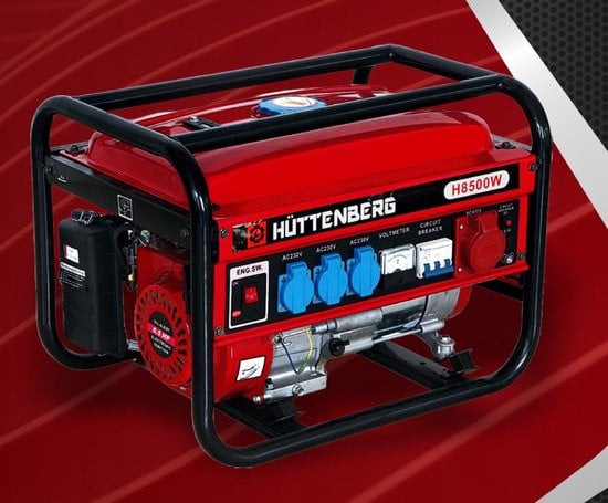Hüttenberg H8500W Benzine Generator Krachtige Stroomvoorziening voor Thuis